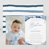 Nautical Blue And White Baptism Ceremony Picture