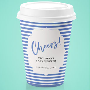 Nautical Blue Baby Shower Paper Cups