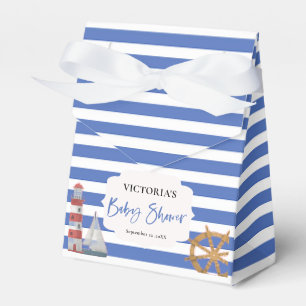 Nautical Blue Boy Baby Shower Favour Box