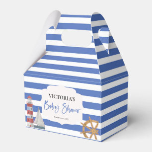 Nautical Blue Boy Baby Shower Favour Box