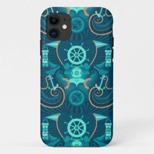 Nautical Blue Design iPhone 11 Case