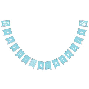 Nautical Blue Happy Birthday Anchor Bunting
