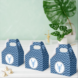 Nautical Blue Lobster coastal  Favour Box