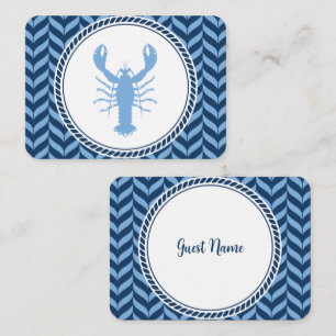Nautical Blue Lobster coastal  Place Card
