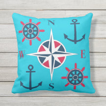 Nautical Blue Red White Turquoise