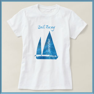 Nautical Blue Sailboat T-Shirt