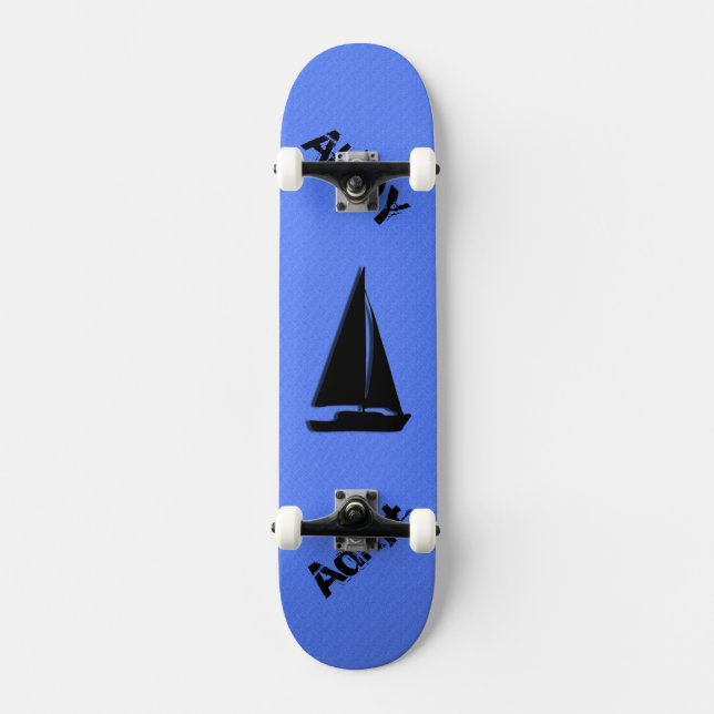 Nautical Blue Skateboard (Front)