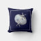 Nautical Blue Starfish Sand Dollar Throw Pillow