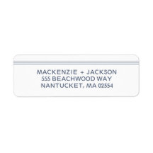 Nautical Blue Stripe Beach Wedding