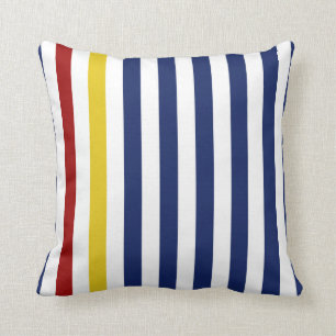 Nautical Blue Stripes Cushion