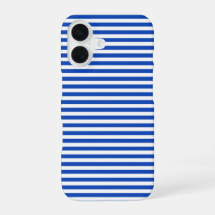 Nautical Blue Stripes iPhone 16 Case