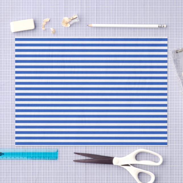 Nautical Blue Stripes Tissue Paper (Craft)