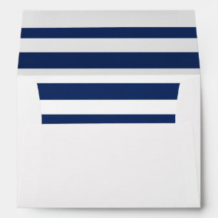 Nautical Blue & White Striped Envelope