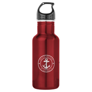 Nautical Boat Anchor and Name Custom 532 Ml Water Bottle