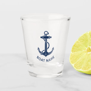 Nautical Boat Anchor Beach House Custom Shot Glass