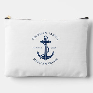 Nautical Boat Anchor Beach Trip Custom Accessory Pouch