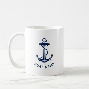 Nautical Boat Anchor Beach Trip Custom Coffee Mug