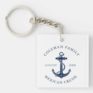 Nautical Boat Anchor Custom Swag Key Ring