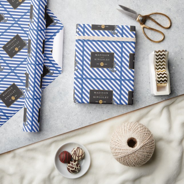 Nautical Boat Anchor Fabulous Sailing Wedding Wrapping Paper (Crafts)