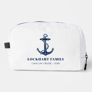 Nautical Boat Anchor Family Beach Vacation Custom Dopp Kit