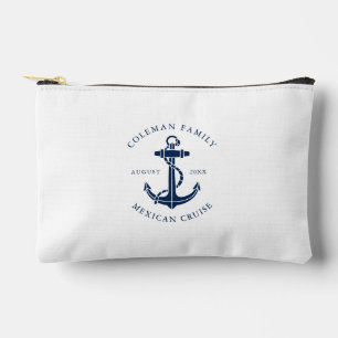 Nautical Boat Anchor Family Cruise Custom Accessory Pouch