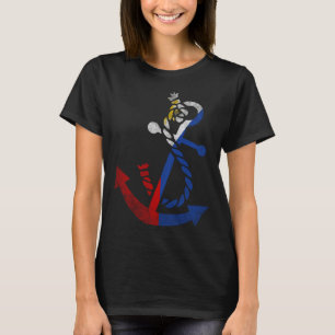 Nautical boat anchor Filipino Flag ocean Fishing T-Shirt