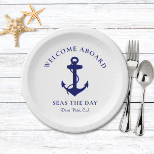 Nautical Boat Anchor Paper Plate