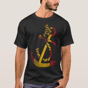 Nautical boat anchor Spain Spanish flag ocean Fish T-Shirt