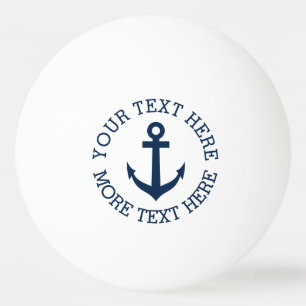 Nautical boat anchor table tennis ping pong balls