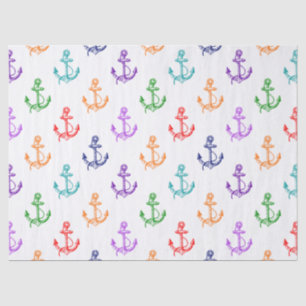 Nautical Boat Anchors Pattern Tissue Paper