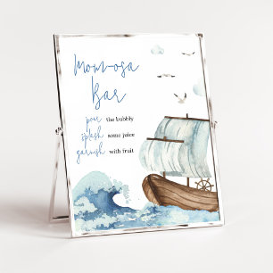 Nautical Boat Baby Shower Mum Osa Bar Poster