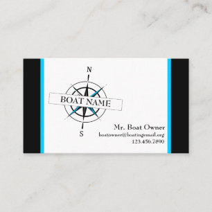 Nautical Boat Card with Compass