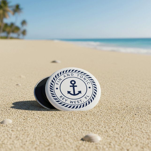 Nautical Boat Name Anchor Logo Bottle Opener (Creator Uploaded)