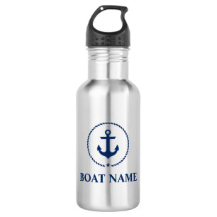 Nautical Boat Name Anchor Rope 532 Ml Water Bottle
