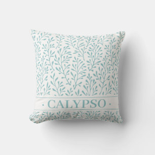 Nautical Boat Name. Marine Algae. Aqua. Cushion