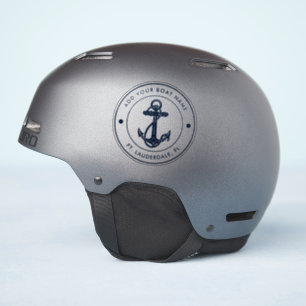 Nautical Boat Name Navy Blue Anchor Boating Custom