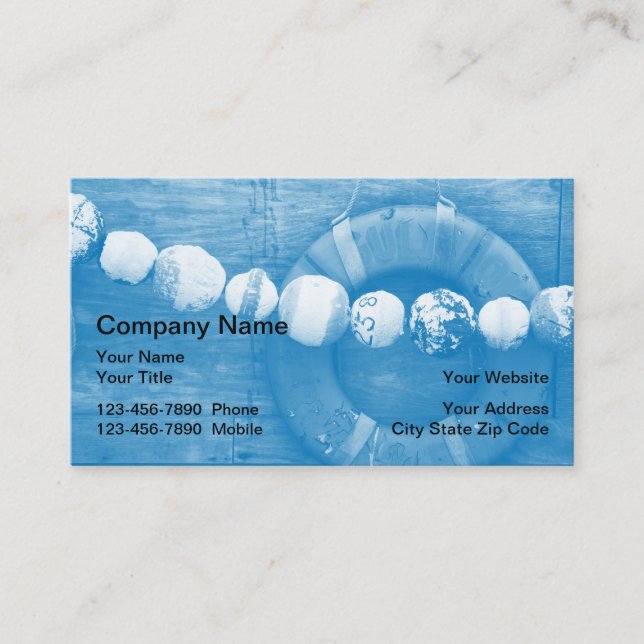 Nautical Boating Business Cards (Front)