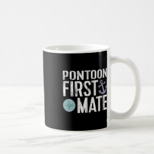 Nautical Boating Pontoon First Mate Anchor Coffee Mug