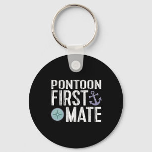 Nautical Boating Pontoon First Mate Anchor Key Ring