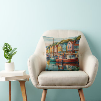 Nautical Boats and Sailboats Cushion
