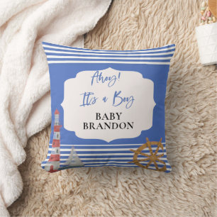 Nautical Boy Baby Shower Cushion