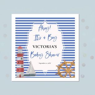 Nautical Boy Baby Shower Napkin
