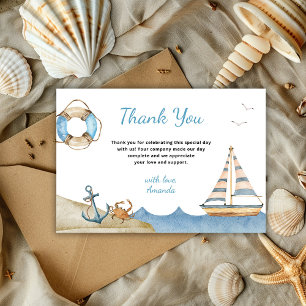Nautical Boy Baby Shower Thank You Card