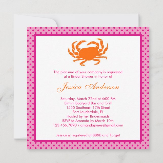 Nautical Bridal Shower Invitation (Front)