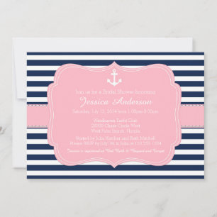 Nautical Bridal Shower or Baby Shower Invitation