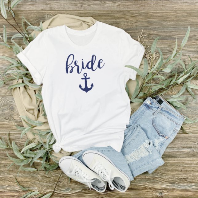 Nautical Bride Bachelorette Party Group Tri-Blend Shirt (Nautical Bride Tshirt)