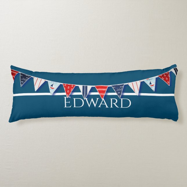 Nautical Bunting Body Cushion (Front)