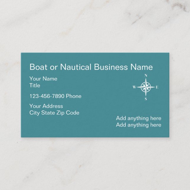 Nautical Business Card Compass (Front)