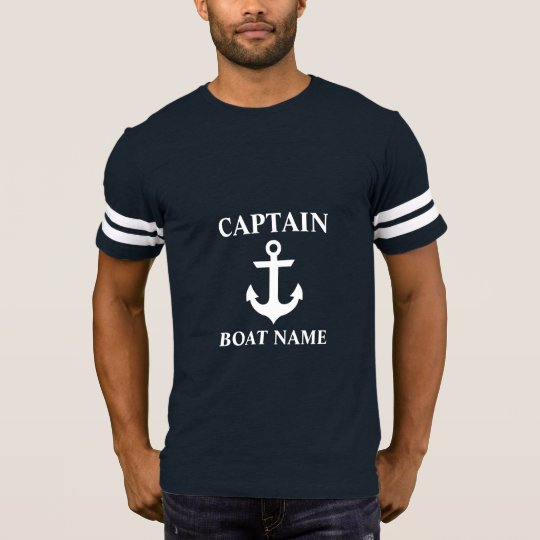 Nautical Captain Boat Name Anchor FB T-Shirt