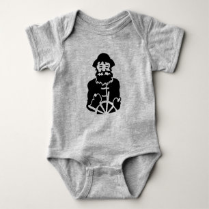 nautical CAPTAIN silhouette Baby Bodysuit